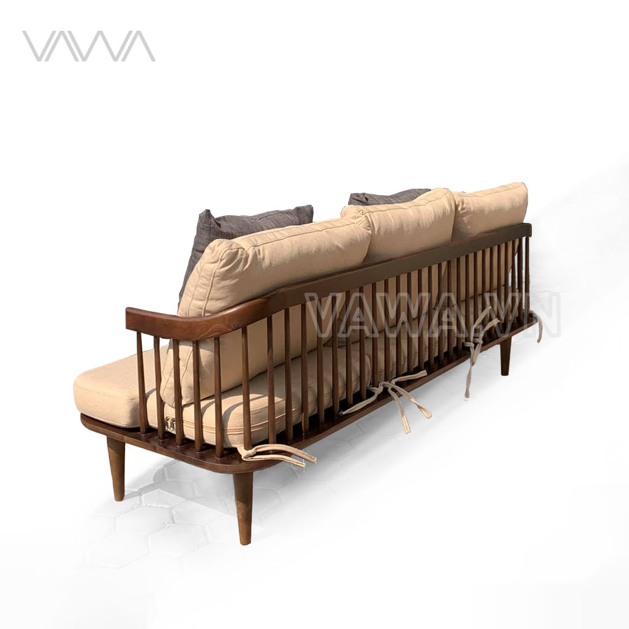 Sofa Rustic Văng Gỗ song tiện Fly