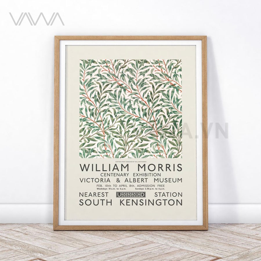 Tranh hoạ tiết cổ điển in hoa William Morris