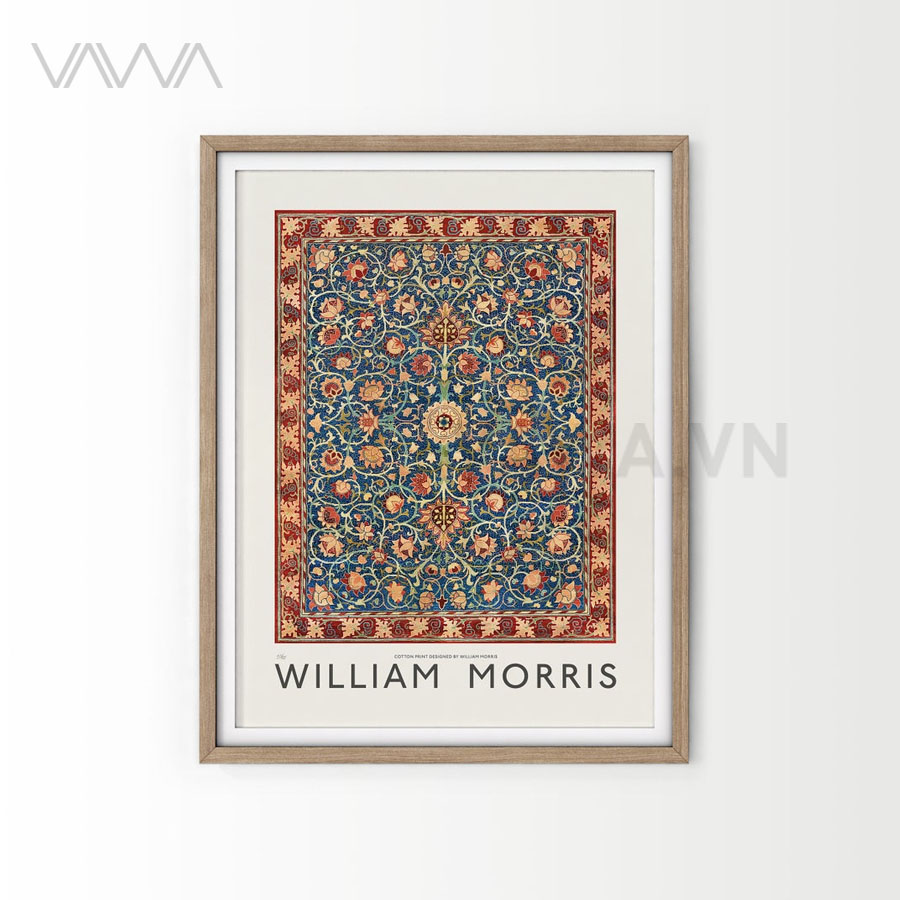 Tranh hoạ tiết cổ điển in hoa William Morris