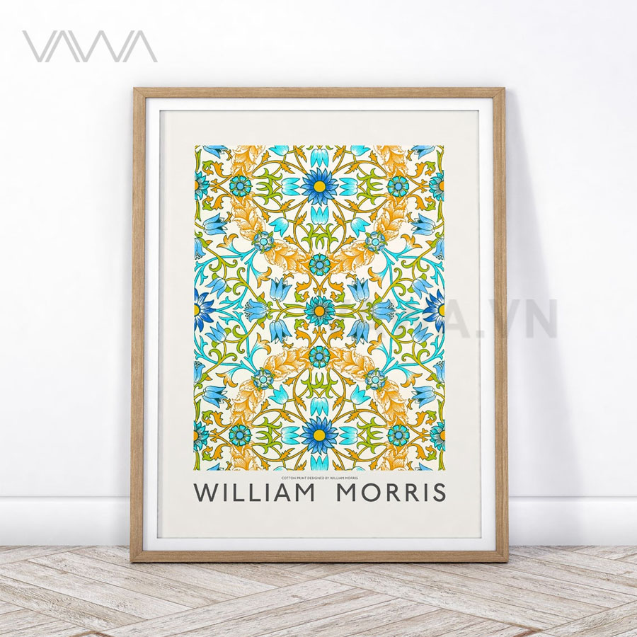 Tranh hoạ tiết cổ điển in hoa William Morris