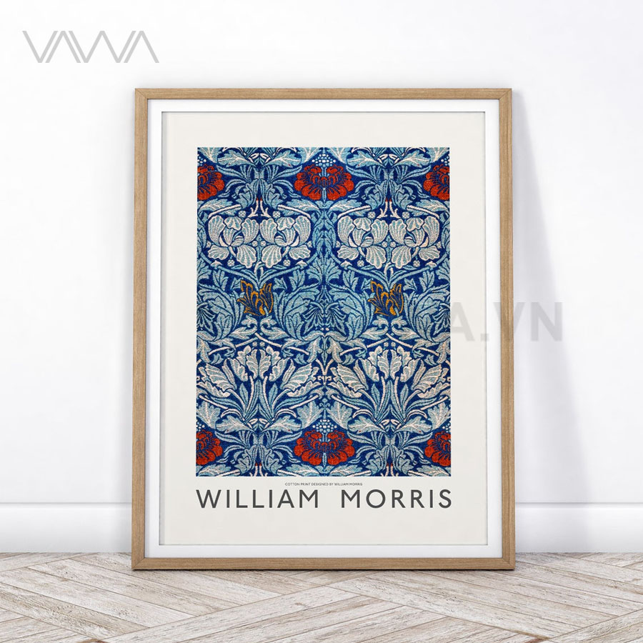 Tranh hoạ tiết cổ điển in hoa William Morris