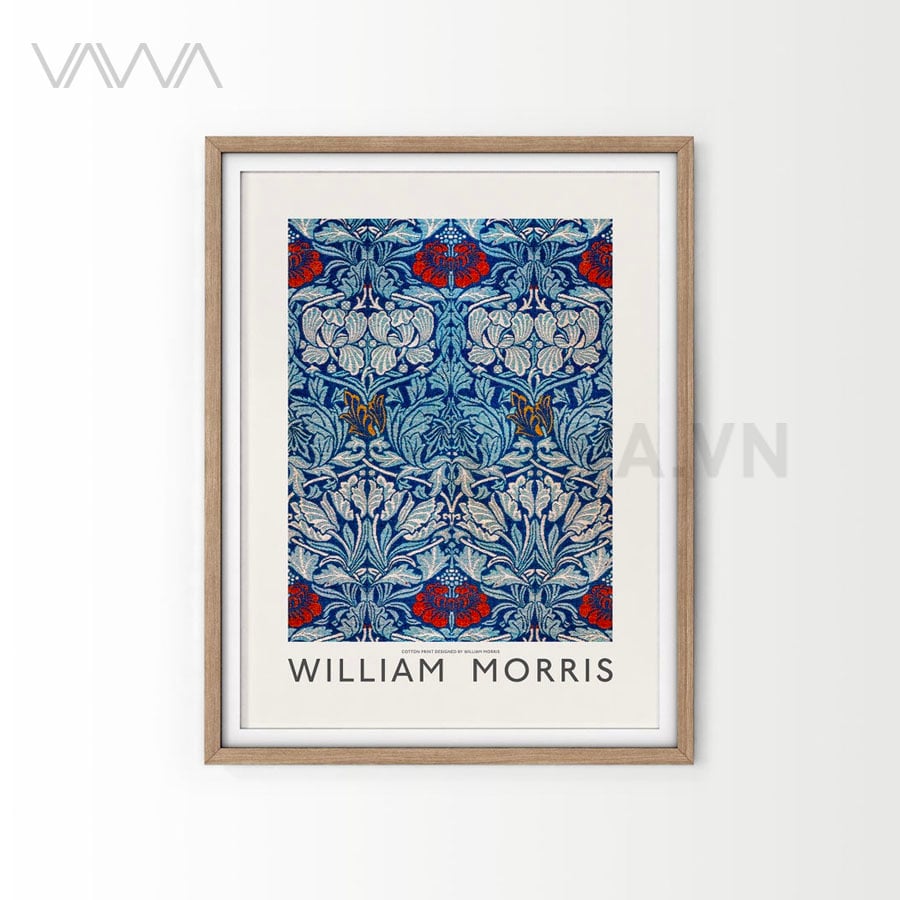 Tranh hoạ tiết cổ điển in hoa William Morris