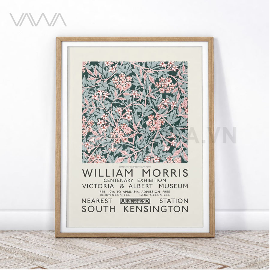 Tranh hoạ tiết cổ điển in hoa William Morris