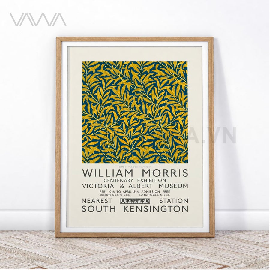 Tranh hoạ tiết cổ điển in hoa William Morris