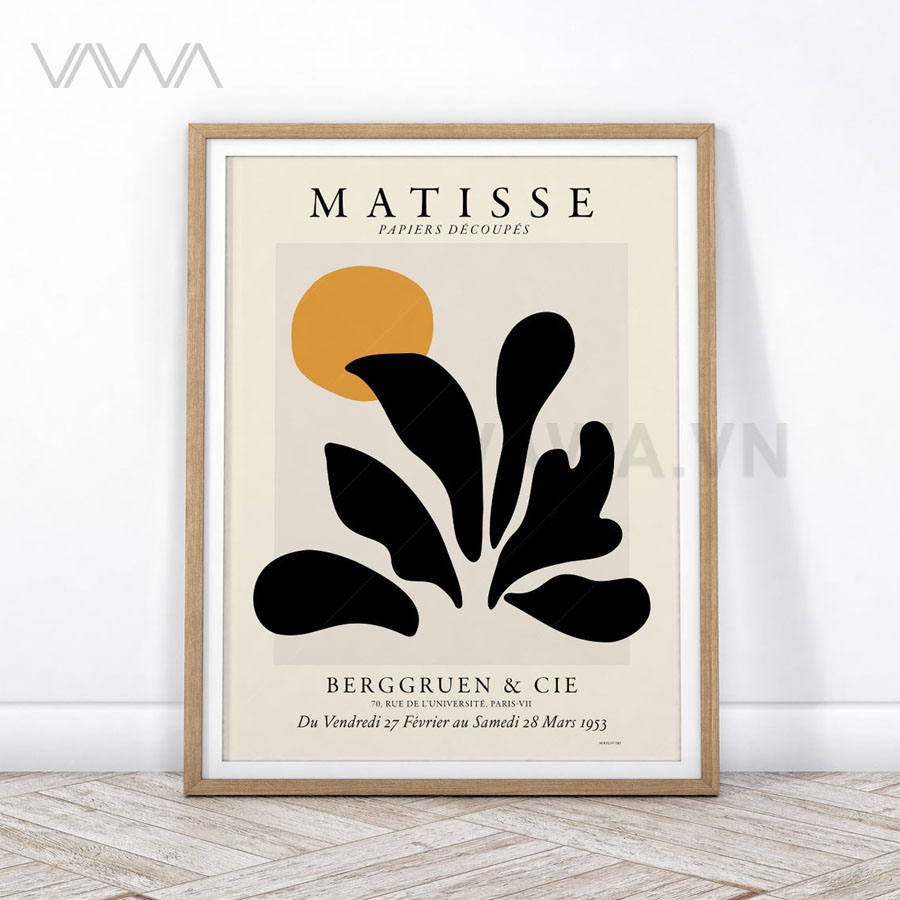 Tranh hoạ tiết cổ điển in hoa Matisse