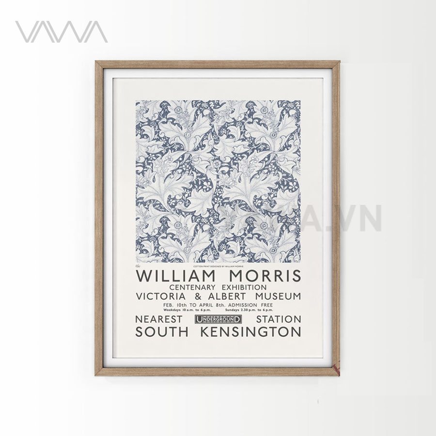 Tranh hoạ tiết cổ điển in hoa William Morris