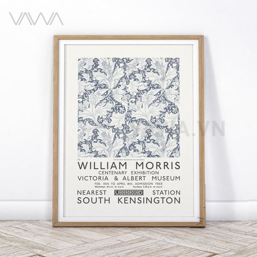 Tranh hoạ tiết cổ điển in hoa William Morris