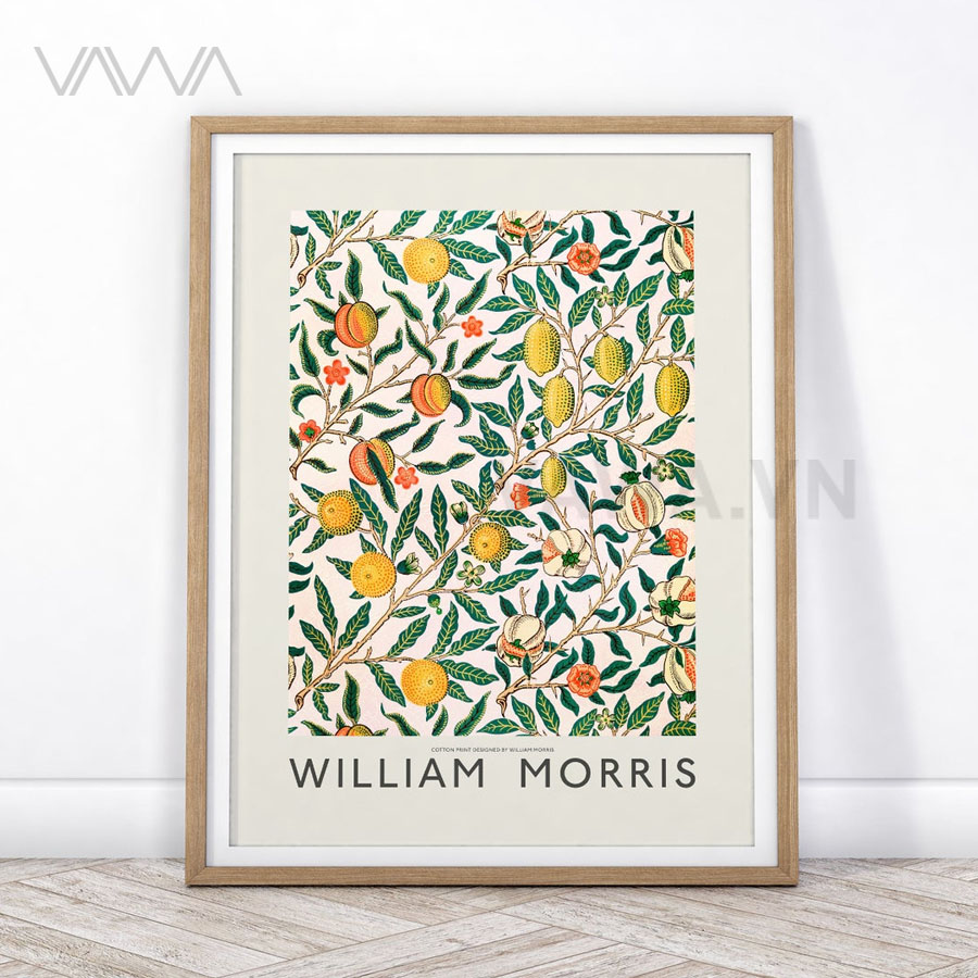 Tranh hoạ tiết cổ điển in hoa William Morris