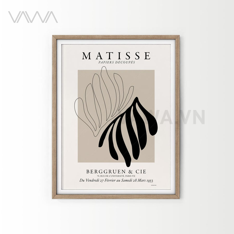 Tranh hoạ tiết cổ điển in hoa Matisse
