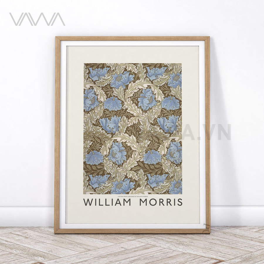 Tranh hoạ tiết cổ điển in hoa William Morris