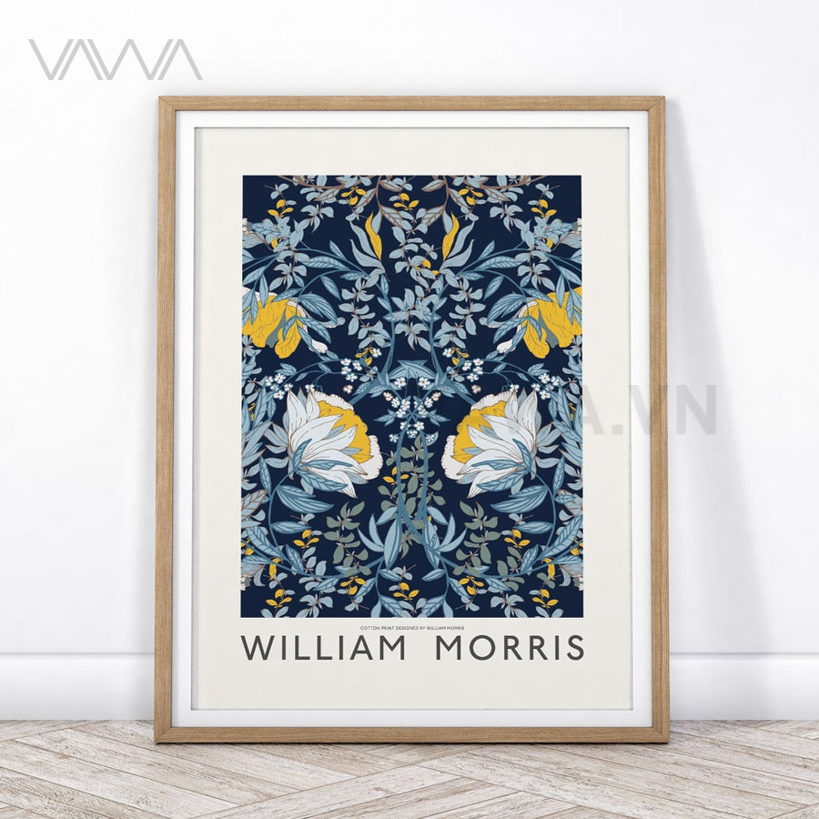 Tranh hoạ tiết cổ điển in hoa William Morris