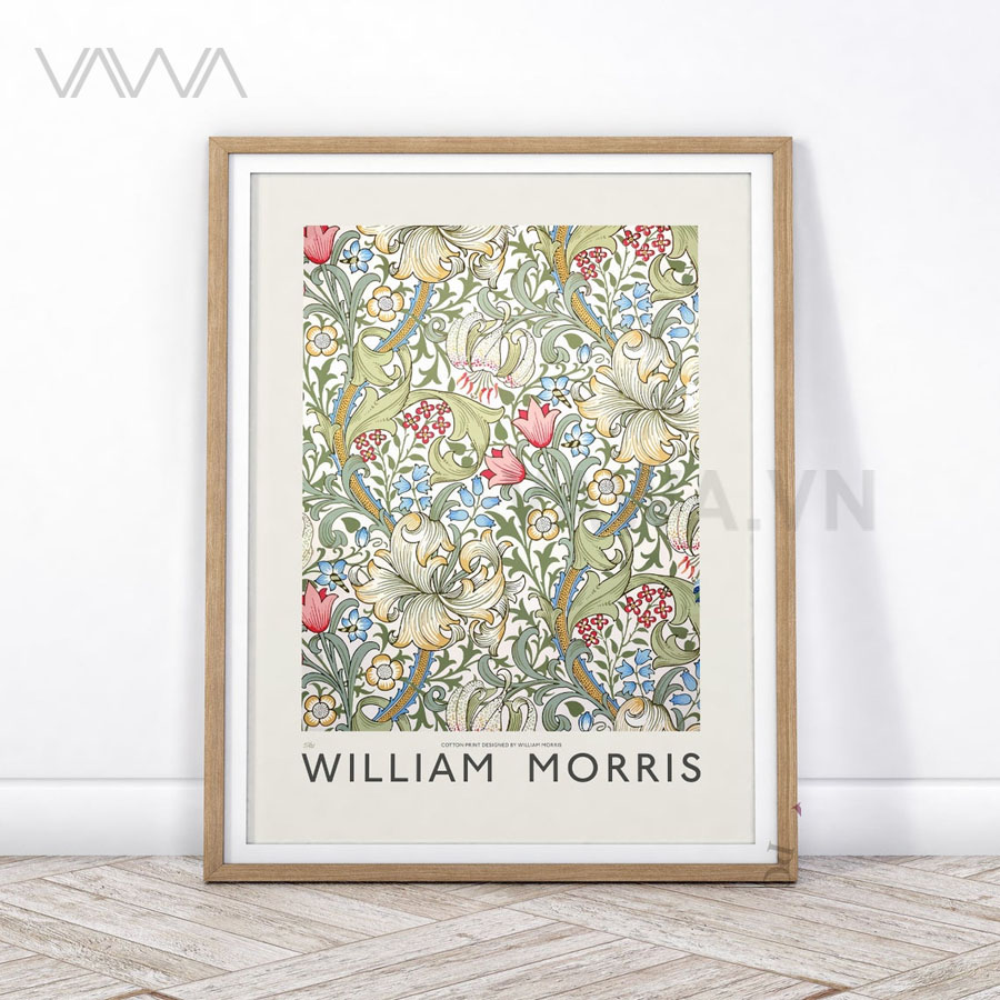 Tranh hoạ tiết cổ điển in hoa William Morris