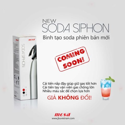 Ra mắt phiên bản mới Bình làm soda Siphon MOSA