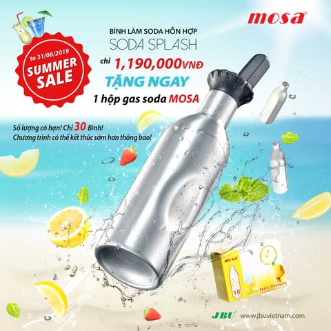 KHUYẾN MÃI SUMMER SALE cho bình SODA SPLASH MOSA