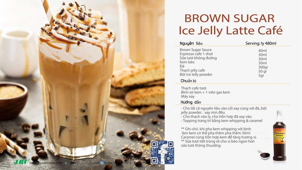 Brown Sugar Ice Jelly Latte Cafe -  jelly Cafe Latte 