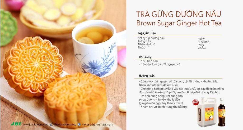 Trà gừng đường nâu - Ginger Brown Sugar Hot Tea