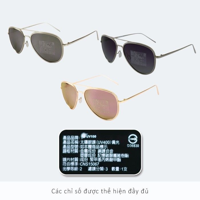  Kính chống tia UV chất liệu Polarized UV100 OB 20308