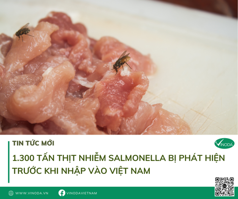 1.300 tấn thịt nhiễm Salmonella bị phát hiện trước khi nhập vào Việt Nam