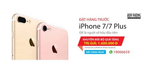 Đặt Trước iPhone 7/7 Plus Khuyến Mãi Bộ Qùa Tặng Trị Gía 1.600.000 đ