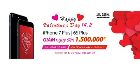Happy Valentine''s Day iPhone 7+/6+ Giảm Ngay Đến 1.500.000đ