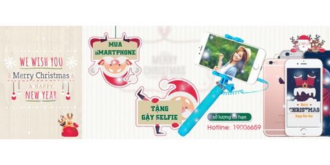 Khuyến Mãi Mừng Noel & Năm Mới 2016 Tăng Gậy Chụp Ảnh Selfie