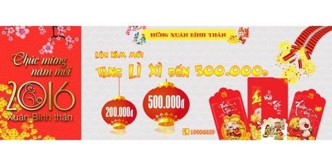 Mừng Xuân Bính Thân 2016, Tặng Ngay Lộc Năm Mới Lixi 500.000đ
