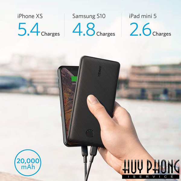 Pin sạc dự trữ Anker 20000mAh PowerCore Edge (kèm bao vải bảo vệ)