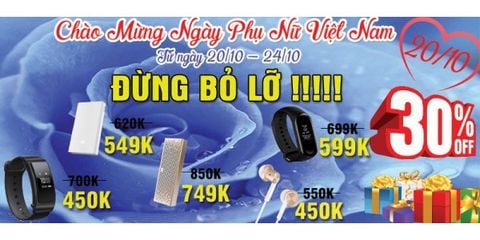 ƯU ĐÃI ĐẶC BIỆT CHÀO MỪNG 20/10 TẠI HUY PHONG MOBILE (20/10 - 24/10)