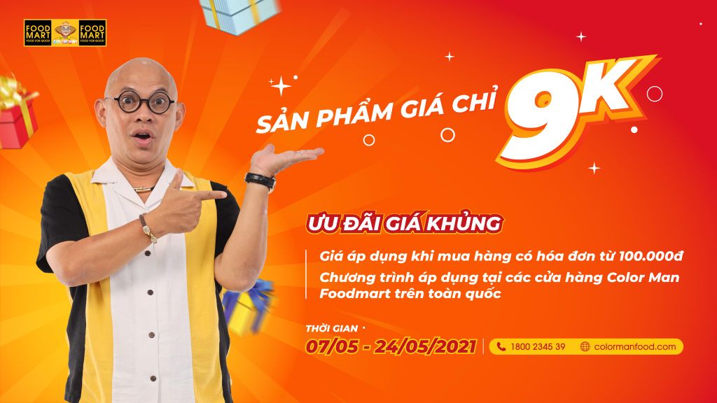 ĐỒNG GIÁ 9K - ƯU ĐÃI HẤP DẪN TẠI COLOR MAN FOODMART – Color Man Food