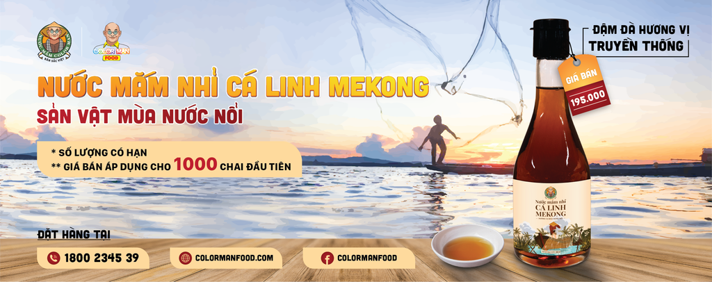 Color Man Food cho ra mắt nước mắm cá linh Mekong từ sản vật mùa nước nổi