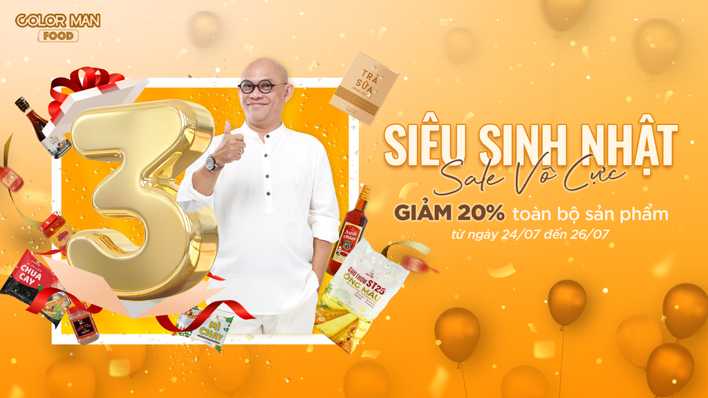 SIÊU SINH NHẬT - SALE VÔ CỰC NHÂN DỊP COLOR MAN FOOD SINH NHẬT 3 TUỔI