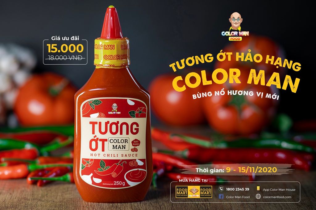 SIÊU ƯU ĐÃI - RA MẮT TƯƠNG ỚT HẢO HẠNG COLOR MAN