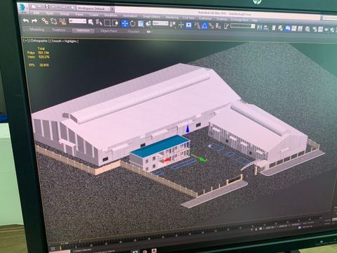 Thiết kế hình ảnh 3D nhà xưởng