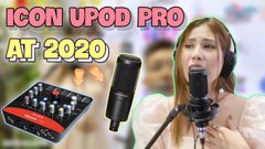Bộ livestream icon upod pro với micro thu âm AT-2020 Audio