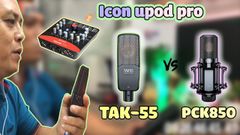 Test bộ Sound card icon upod pro micro thu âm Takstsar TAK55