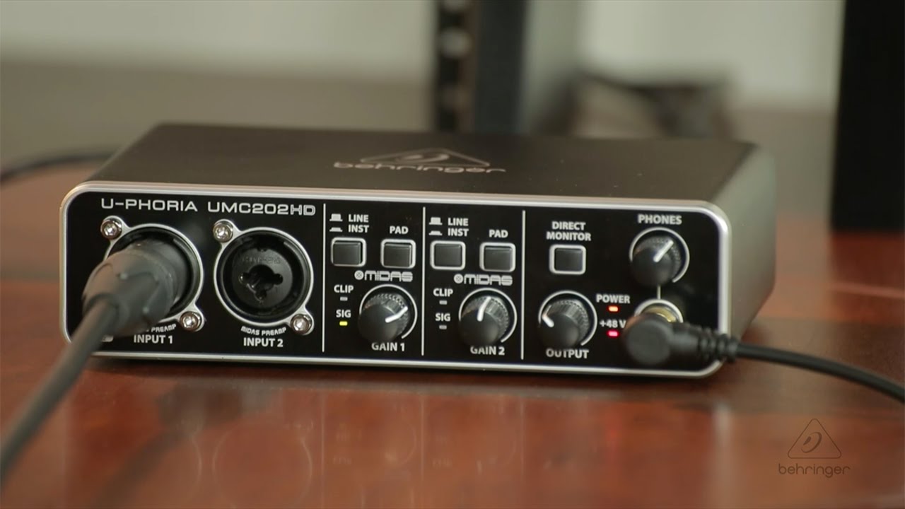 Как настроить звуковую карту behringer umc202hd