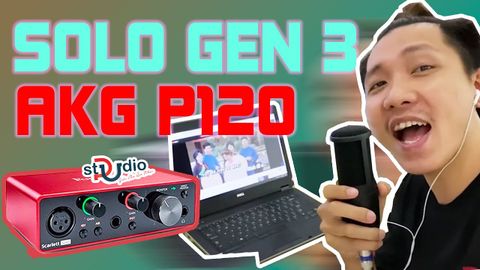 bộ thu âm  FOCUSRITE SOLO GEN 3 MICRO AKG P120 THU ÂM MINI TẠI NHÀ AUTOTUNE CUBASE 10 quá đỉnh