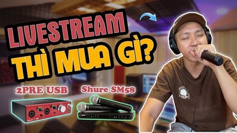 ✅ Cách setup phòng livestream ca hát, bán hàng cao cấp Focusrite 2Pre USB & Micro không dây Shure