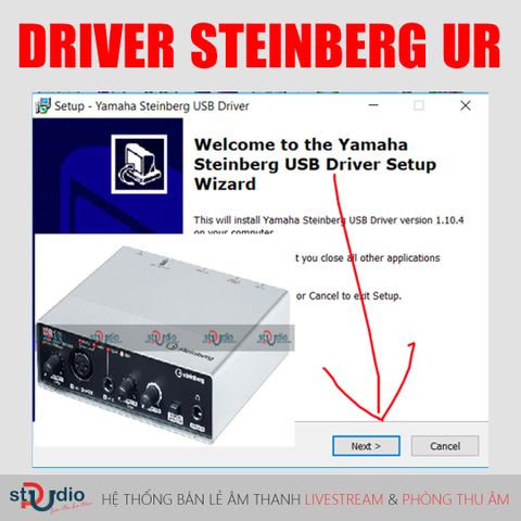 Hướng dẫn tải và cài đặt Driver soundcard Yamaha Steinberg như UR12, UR22, UR44,...