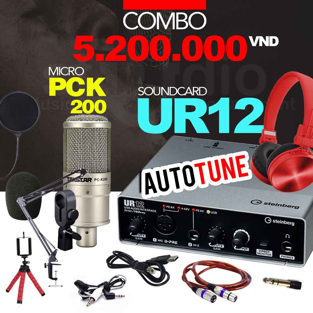 Combo tốt nhất từ Soundcard thu âm Yamaha Steinberg UR12, Interface thu âm mini