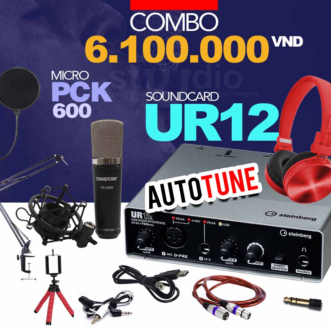 Combo tốt nhất từ Soundcard thu âm Yamaha Steinberg UR12, Interface thu âm mini