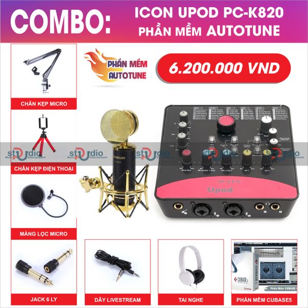 bo-thu-am-livestream-karaoke-icon-upod-pro-micro-thu-am-takstar-pck820-autotune