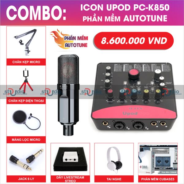bo-thu-am-livestream-karaoke-icon-upod-pro-micro-thu-am-takstar-pck850-autotune