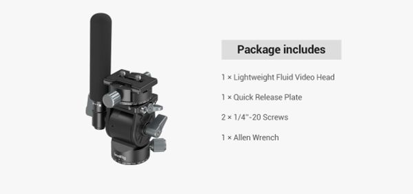 SmallRig Lightweight Fluid Video Head 3457B