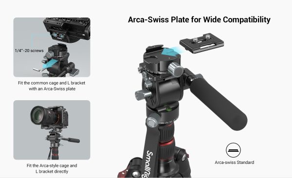 SmallRig Lightweight Fluid Video Head 3457B