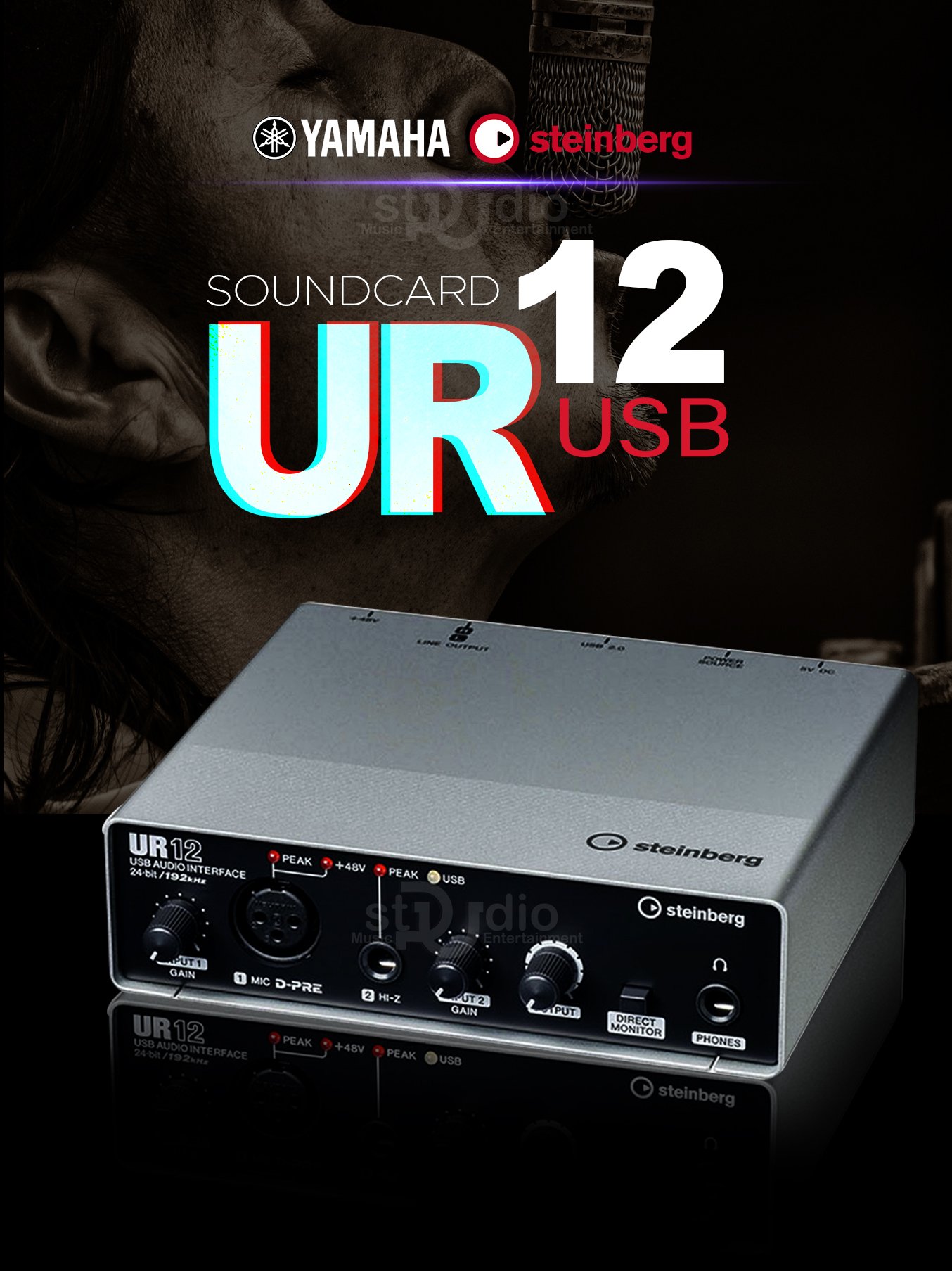 Soundcard thu âm Yamaha Steinberg UR12, Interface thu âm tại nhà mini