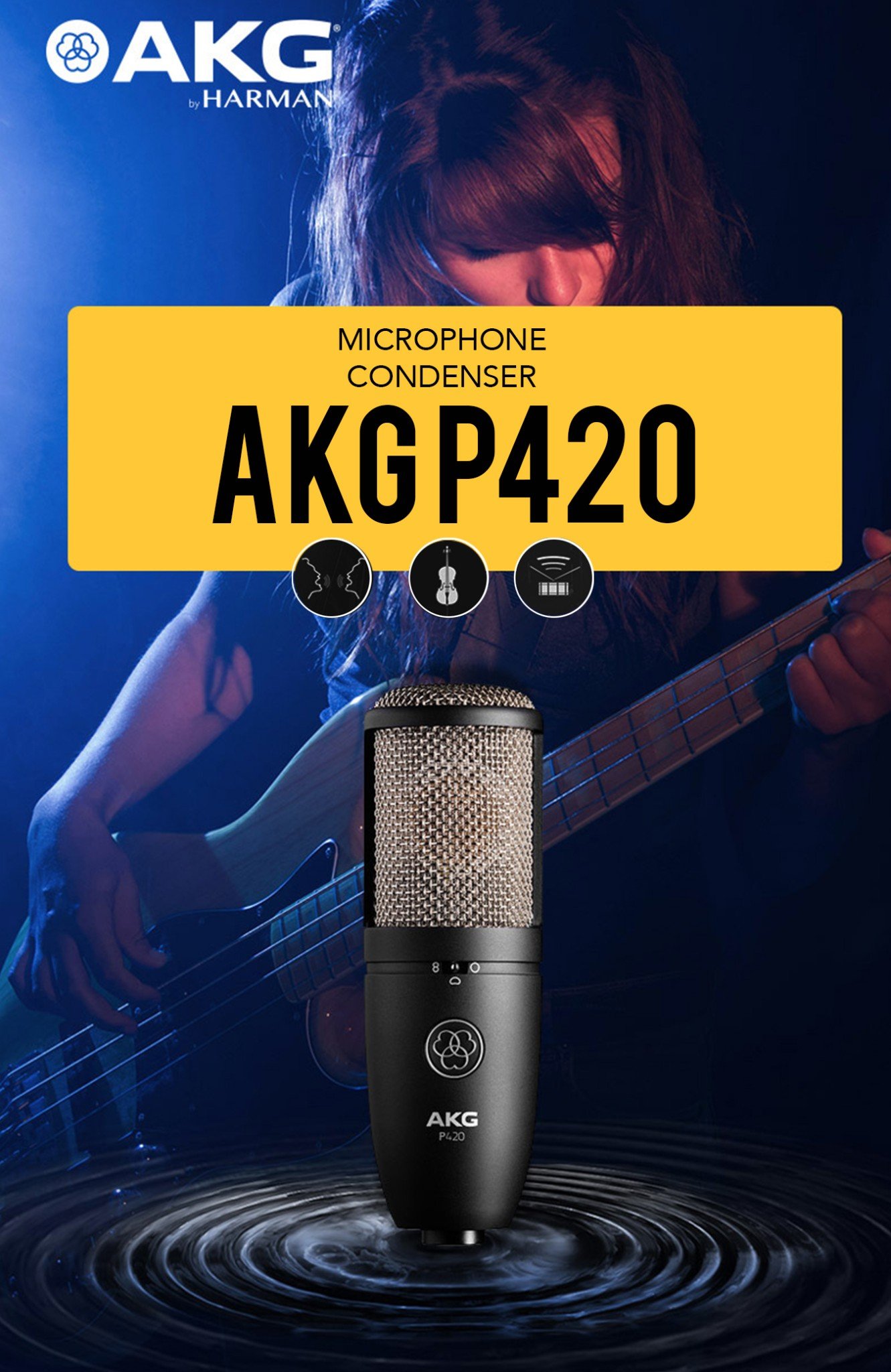 Micro thu âm cao cấp AKG P420, Microphone condenser studio