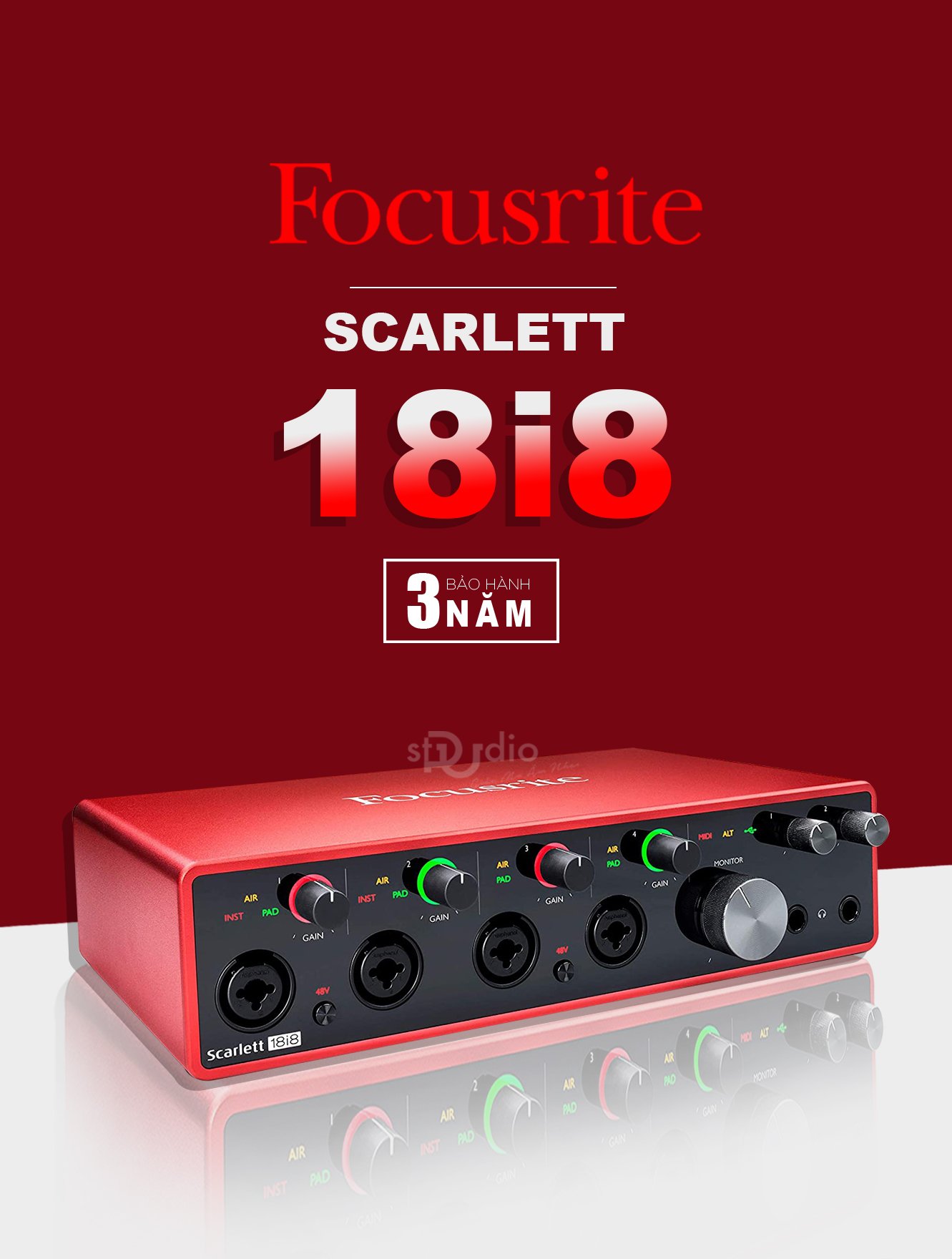 Soundcard Focusrite Scarlett 18i8 3rd Gen - Interface Studio