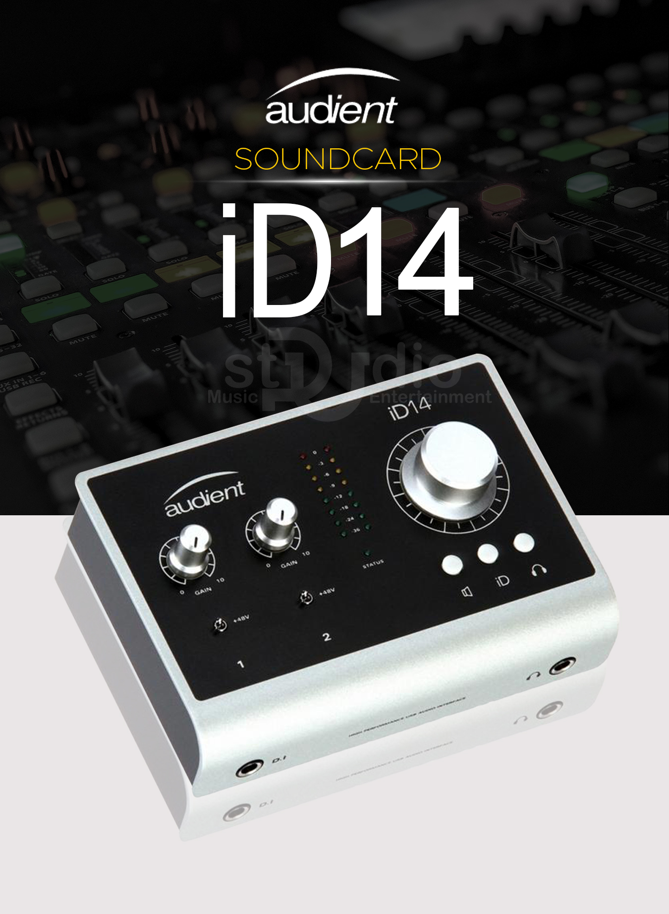 Soundcard thu âm cao cấp Audieacnt iD14, Interface studio