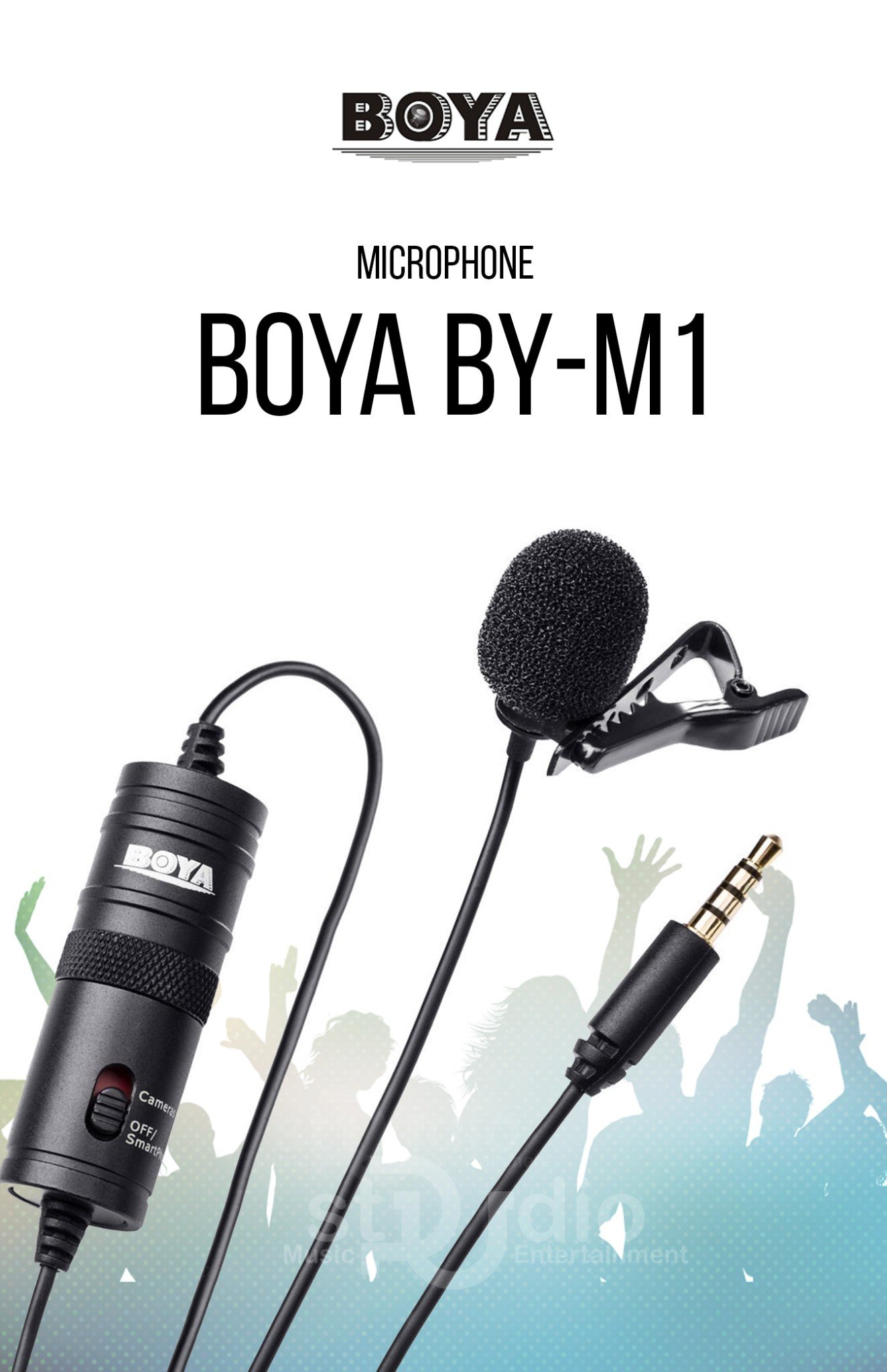 Microphone Boya By-M1, Mic cài áo thu âm máy quay, điện thoại
